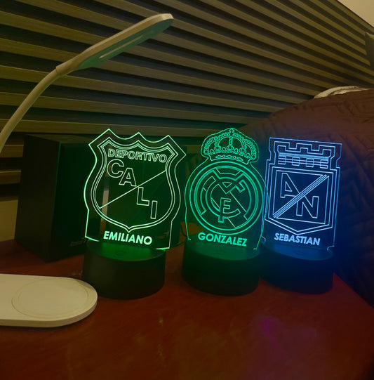 Lámpara LED personalizada en acrílico