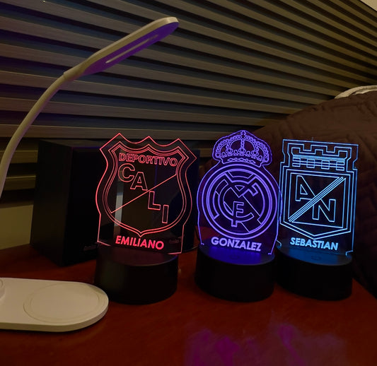 Lámpara LED personalizada en acrílico